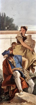 Un hombre sentado y una niña con una jarra Giovanni Battista Tiepolo Pinturas al óleo